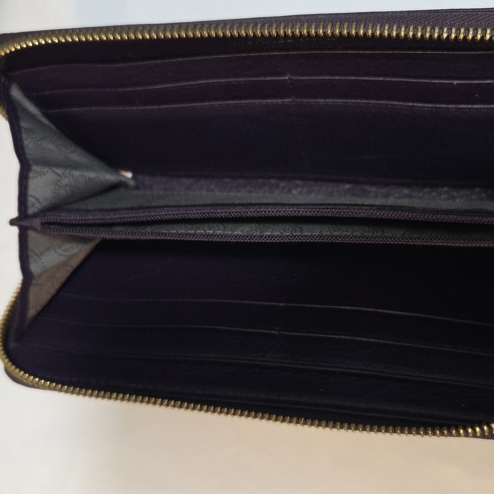 Michael Kors Eggplant Purple Leather Wallet - Picture 6 of 7